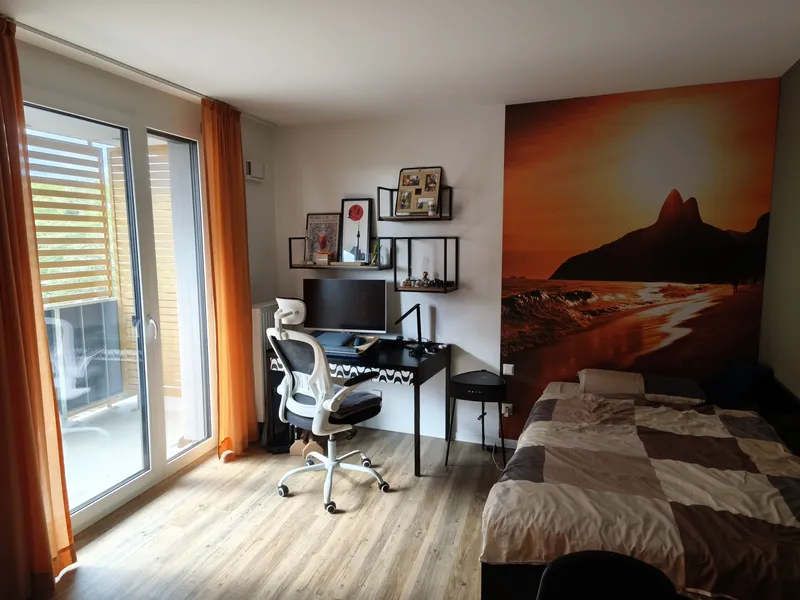 Modern and Cozy Furnished Studio Apartment with Balcony — photo 1